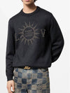 1AFXKP Embellished Long Sleeved Merino Wool Crew Neck - LOUIS VUITTON - BALAAN 1