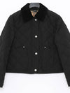 Striped point cropped quilted jacket black - BURBERRY - BALAAN 3