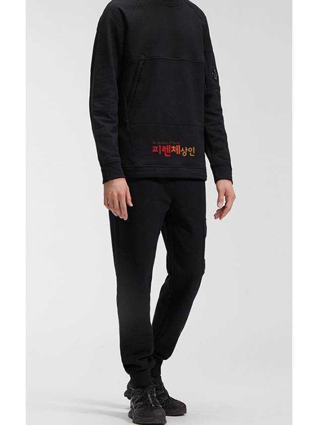 Daiginal Raised Fleece Sweatshirt Black - CP COMPANY - BALAAN.