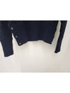 4-Bar Aran Cable Pullover Knit Top Navy - THOM BROWNE - BALAAN 5