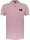 Pique Stretch Cotton Short Sleeve Polo Shirt Pink - STONE ISLAND - BALAAN 2