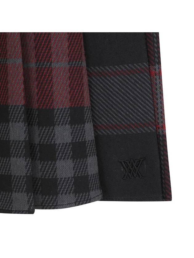 Official W CHECK PATTERN PLEATS SQ BK - ANEWGOLF - BALAAN 8