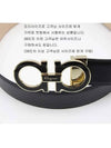 Gancini Metal Logo Leather Belt Black - SALVATORE FERRAGAMO - BALAAN 4