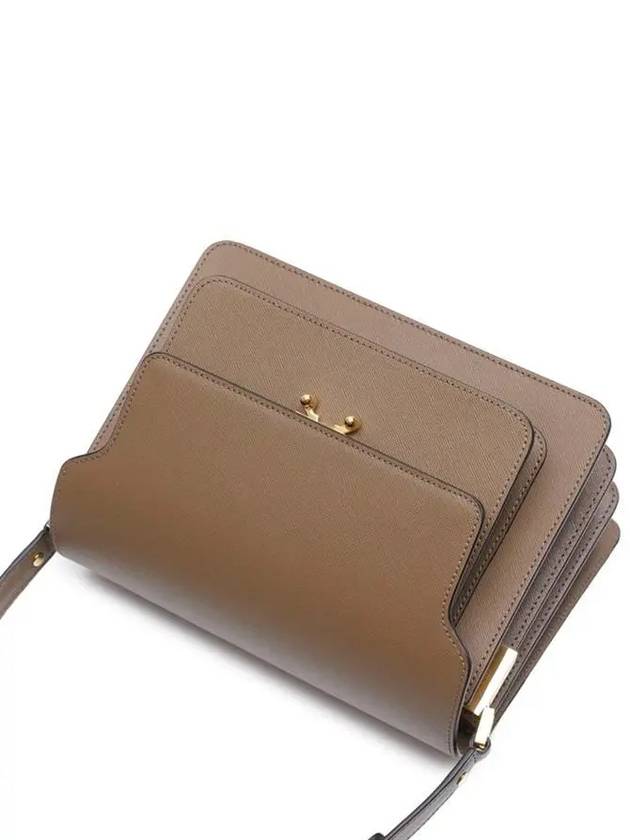 Saffiano Trunk Medium Shoulder Bag Brown - MARNI - BALAAN 6