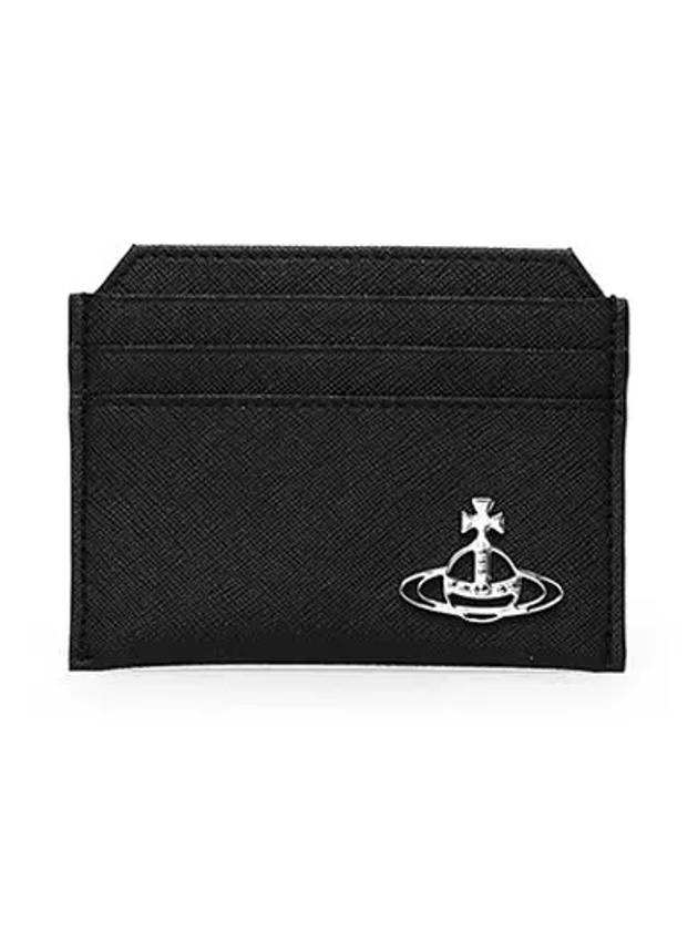 Logo Leather Credit Card Wallet Black - VIVIENNE WESTWOOD - BALAAN 2