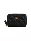 Classic Zipped Coin Purse Grained Calfskin & Gold Black - CHANEL - BALAAN 2