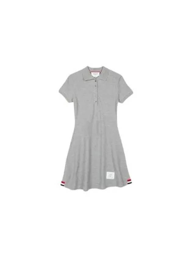 Women's Logo Patch Tennis Flare Short Dress Grey - THOM BROWNE - BALAAN 2