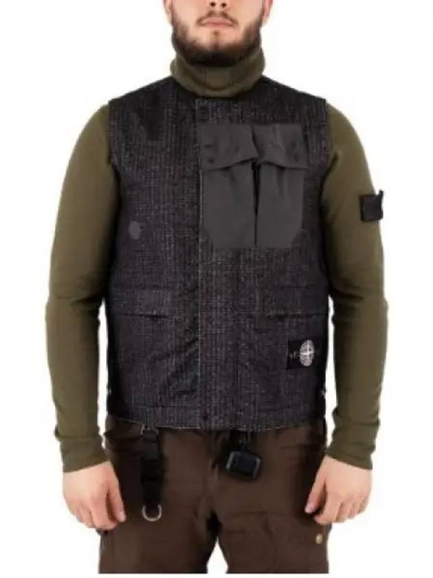 Needle Punched Reflective Vest Black - STONE ISLAND - BALAAN 2