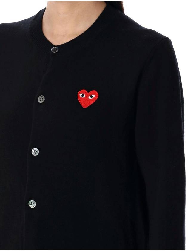 Comme Des Garçons Play Red Heart Patch Cardigan - COMME DES GARCONS PLAY - BALAAN 3