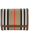 Lancaster Striped Half Wallet Tan - BURBERRY - BALAAN 1