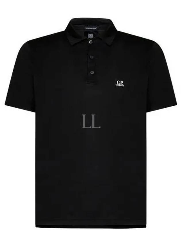 1020 Jersey Logo Polo Shirt Black - CP COMPANY - BALAAN 2