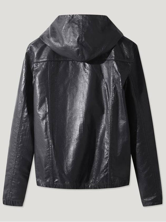 DENZEL Lambskin leather zip up hoodie jumper - IRO - BALAAN 2