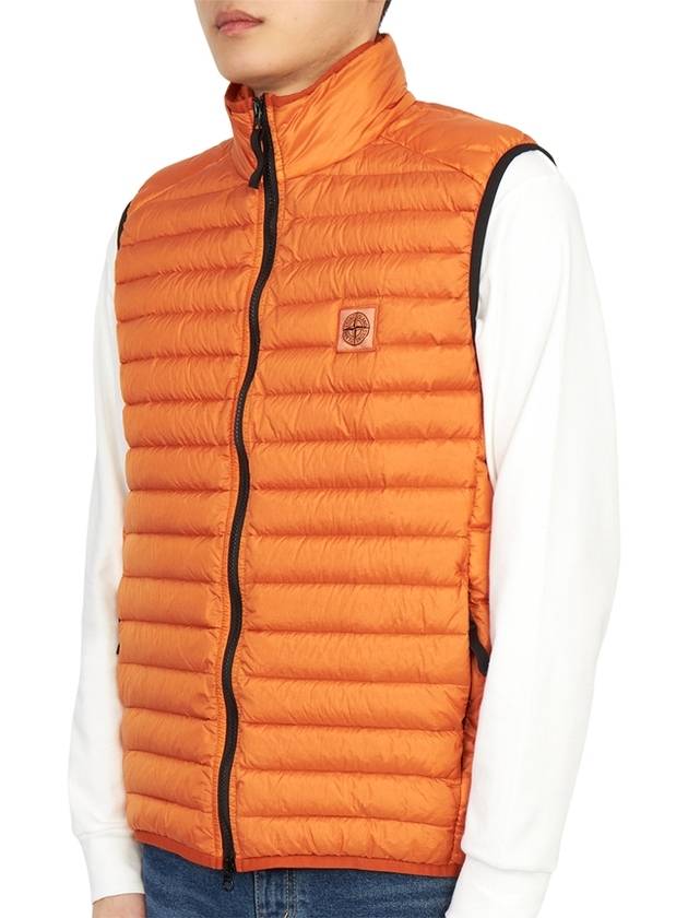 Loom Woven Chambers Recycled Nylon Down Padding Vest Orange - STONE ISLAND - BALAAN 4