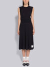 Pointelle Rip Below The Knee A-Line Skirt Navy - THOM BROWNE - BALAAN 3