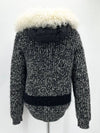 Mohair fur knit zip up jacket - MONCLER - BALAAN 6