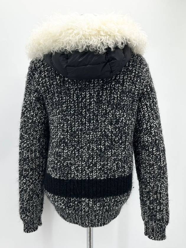 Mohair fur knit zip up jacket - MONCLER - BALAAN 6