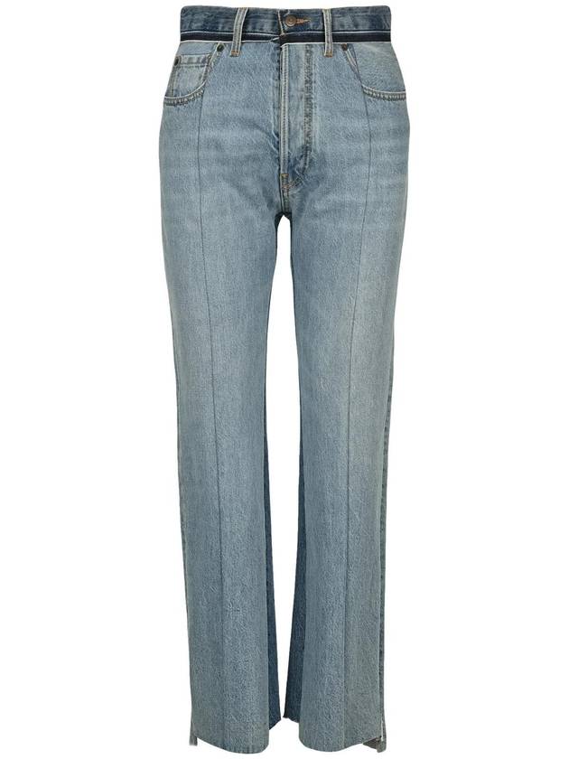 two-tone denim straight jeans - MAISON MARGIELA - BALAAN 2