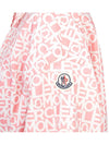 Women's Logo Print Cropped Short Sleeve Shirt Pink - MONCLER - BALAAN 11