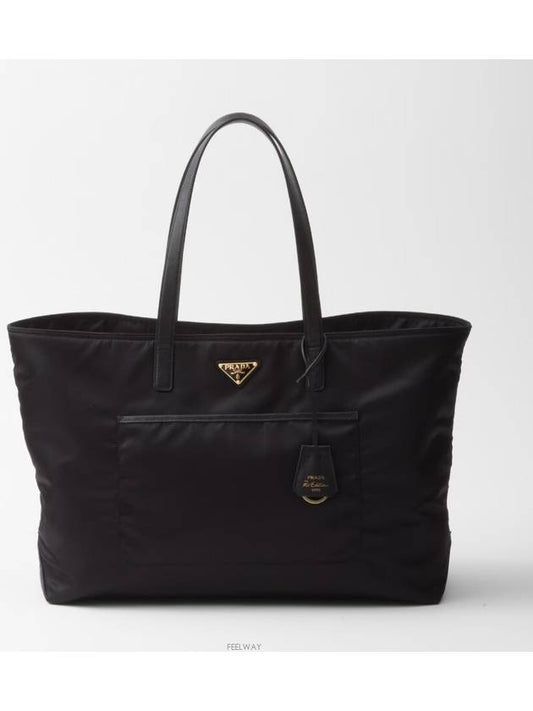 Re-Edition 1978 Large Re-Nylon Saffiano Leather Tote Bag Black - PRADA - BALAAN 2