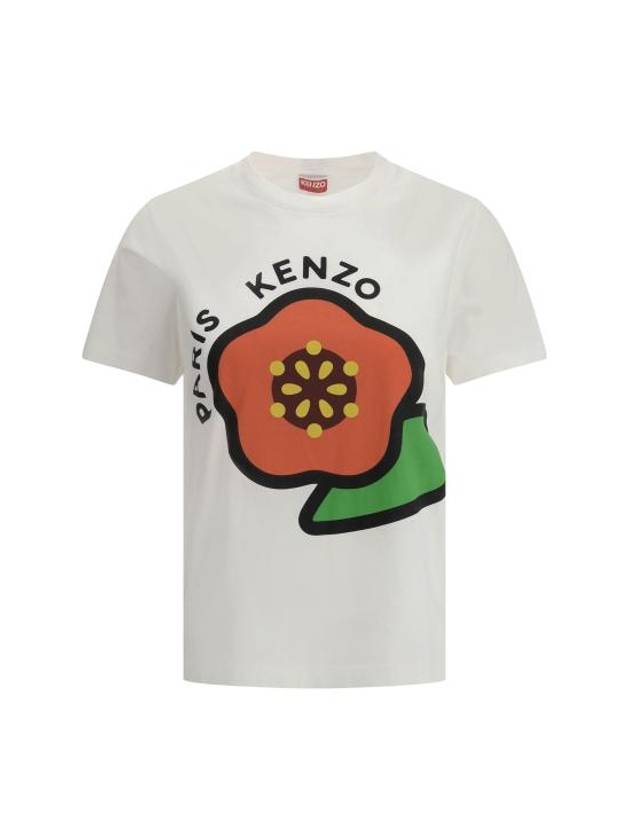 Pop Loose Cotton Short Sleeve T-Shirt White - KENZO - BALAAN 2