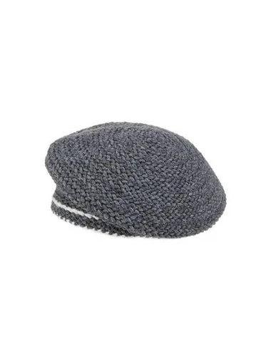 Women s Alpaca Knit Beret Dark Gray - EMPORIO ARMANI - BALAAN 1