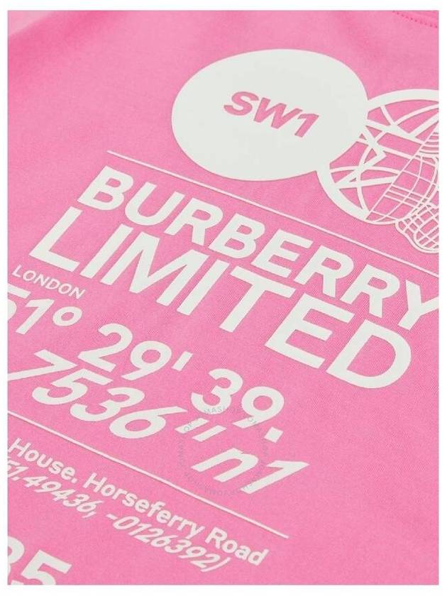 Burberry Girls Bubblegum Pink Logo Printed Crewneck T-Shirt, Size 3 - BURBERRY - BALAAN 3