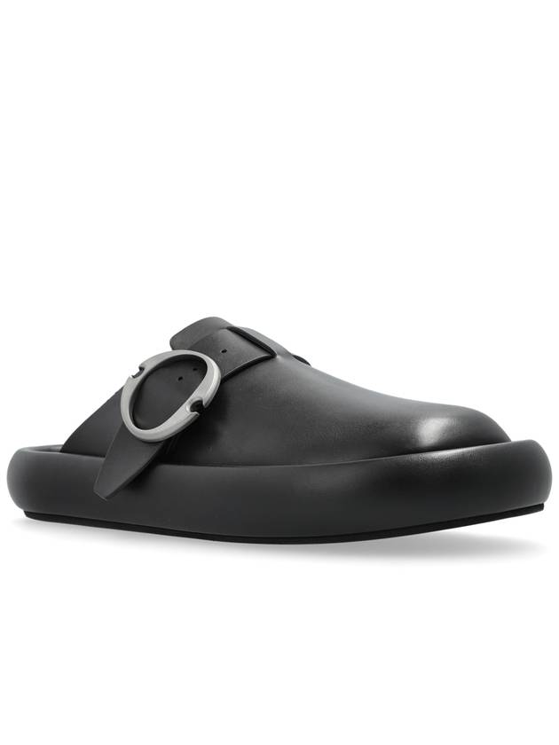 Alexander McQueen Leather Slides Arc, Men's, Black - ALEXANDER MCQUEEN - BALAAN 4