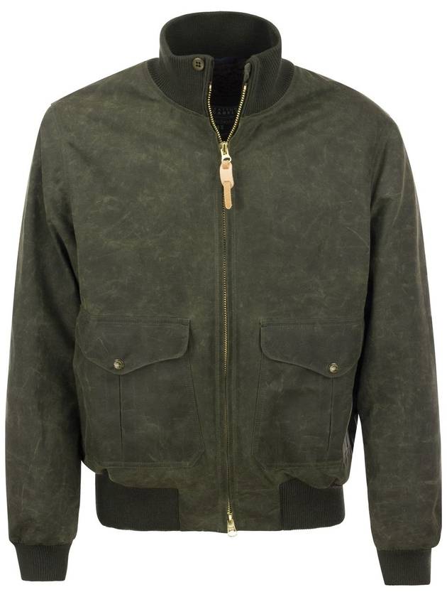 Water-repellent cotton bomber jacket - MANIFATTURA CECCARELLI - BALAAN 1