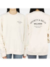 Women's Wellness Studio Sweatshirt Cream WELLNESS STUDIO CREWNECK CREAM BLACK - SPORTY & RICH - BALAAN 2