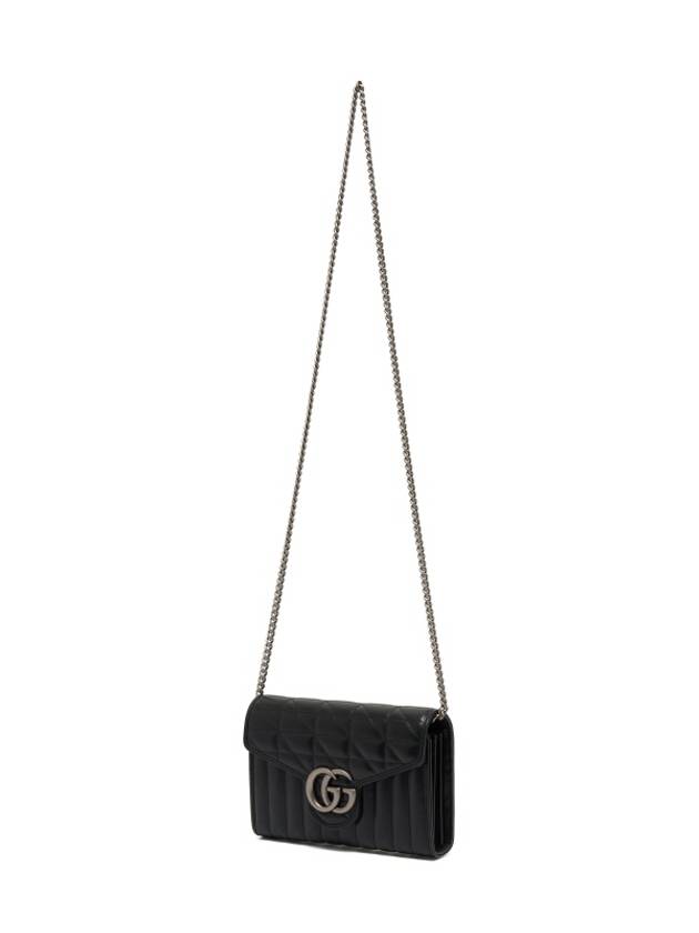 GG Marmont Matelasse Leather Mini Cross Bag Black - GUCCI - BALAAN 3