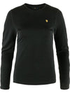 Women's Bergtagen Thin Wool Long Sleeves T-Shirt Black - FJALL RAVEN - BALAAN 1