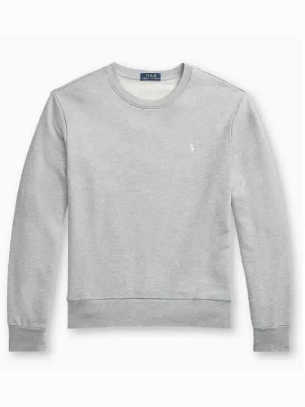 Embroidered Pony Logo Crew Neck Cotton Sweatshirt Grey - POLO RALPH LAUREN - BALAAN 2