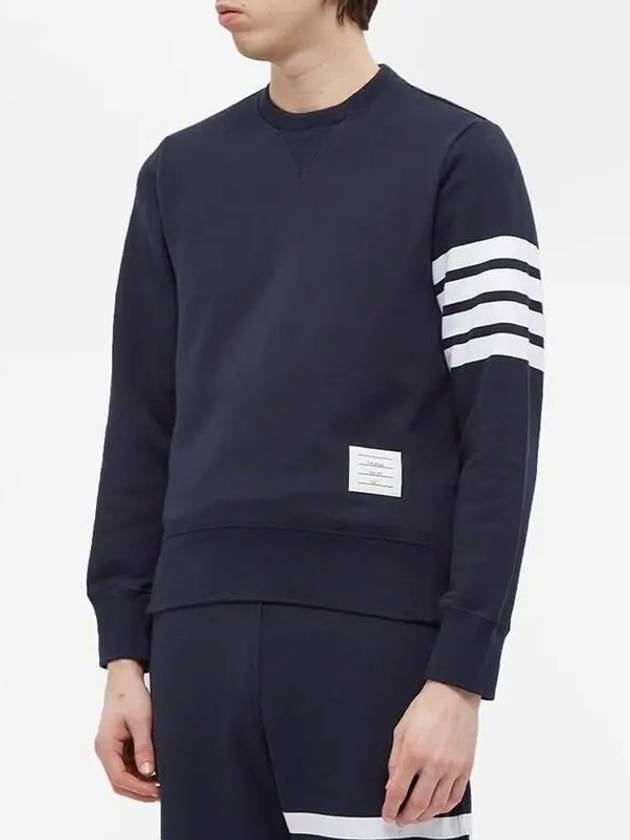 4 Bar Loopback Jersey Sweatshirt Navy - THOM BROWNE - BALAAN 4