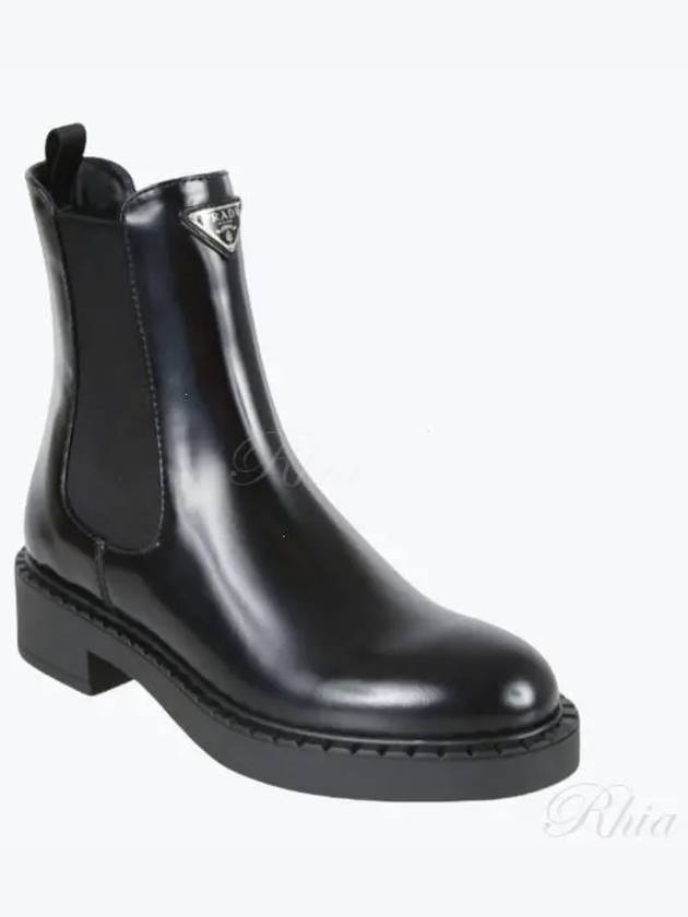 Brushed Calf Leather Chelsea Boots Black - PRADA - BALAAN 2