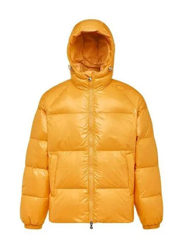 STEN Hooded Unisex Down Jacket Cadmium Yellow - PYRENEX - BALAAN 1