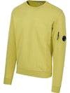 Lens Wappen Light Fleece Sweatshirt Yellow - CP COMPANY - BALAAN 3