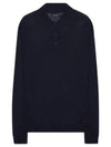 Noel Light Merino Long Sleeve Polo Shirt Navy - J.LINDEBERG - BALAAN 2