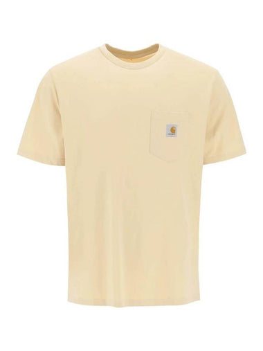 Pocket Short Sleeve T-Shirt Cornsilk - CARHARTT WIP - BALAAN 1