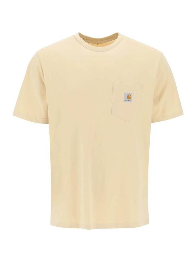 Pocket Short Sleeve T-Shirt Cornsilk - CARHARTT WIP - BALAAN 1