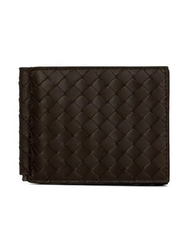 Intrecciato Money Clip Card Wallet Dark Brown - BOTTEGA VENETA - BALAAN 2