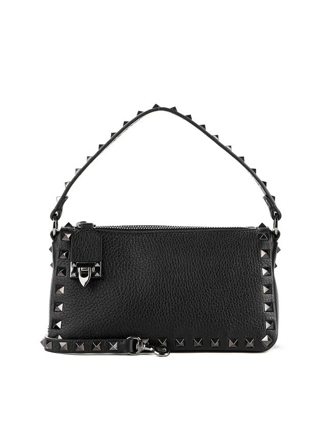 Rockstud Leather Cross Bag Black - VALENTINO - BALAAN 1