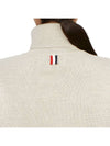 Women's Jersey Stitch Wool Turtleneck Beige - THOM BROWNE - BALAAN 7