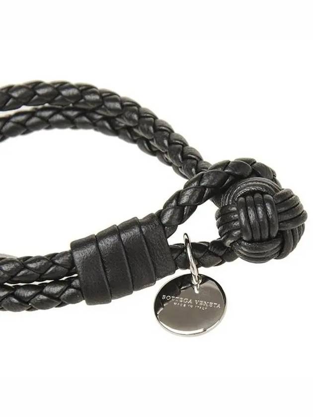 Intrecciato Double Weaving Bracelet Black - BOTTEGA VENETA - BALAAN 4