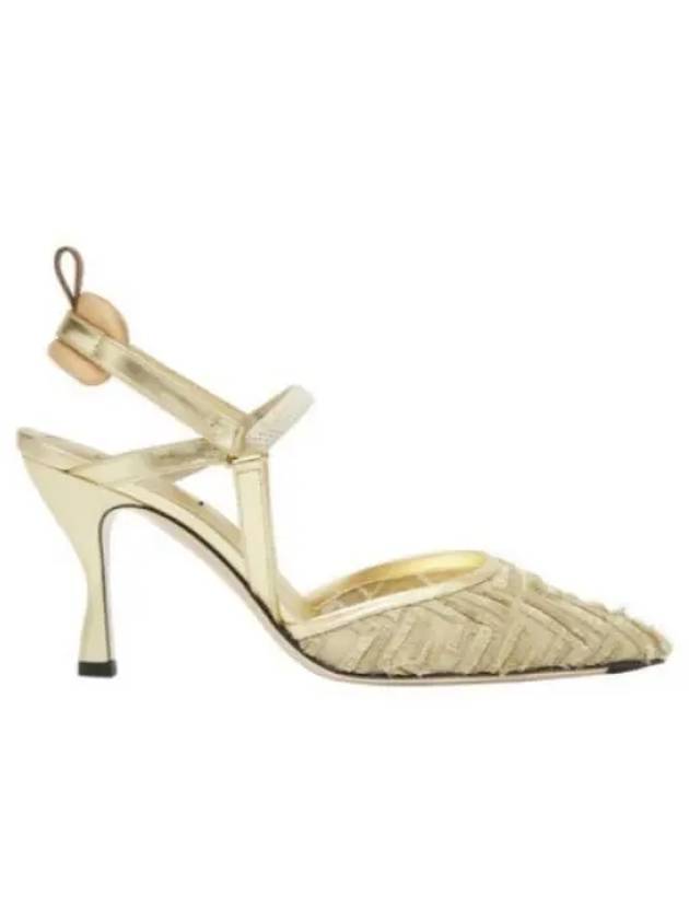 Colibri Light Mesh Slingback Heels Gold - FENDI - BALAAN 2