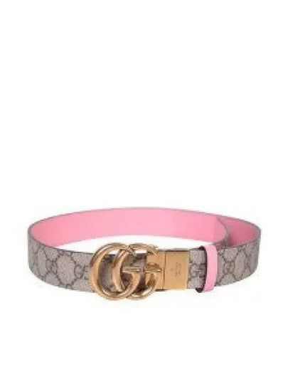 GG Marmont Supreme Canvas Leather Reversible Belt Beige Ping - GUCCI - BALAAN 2