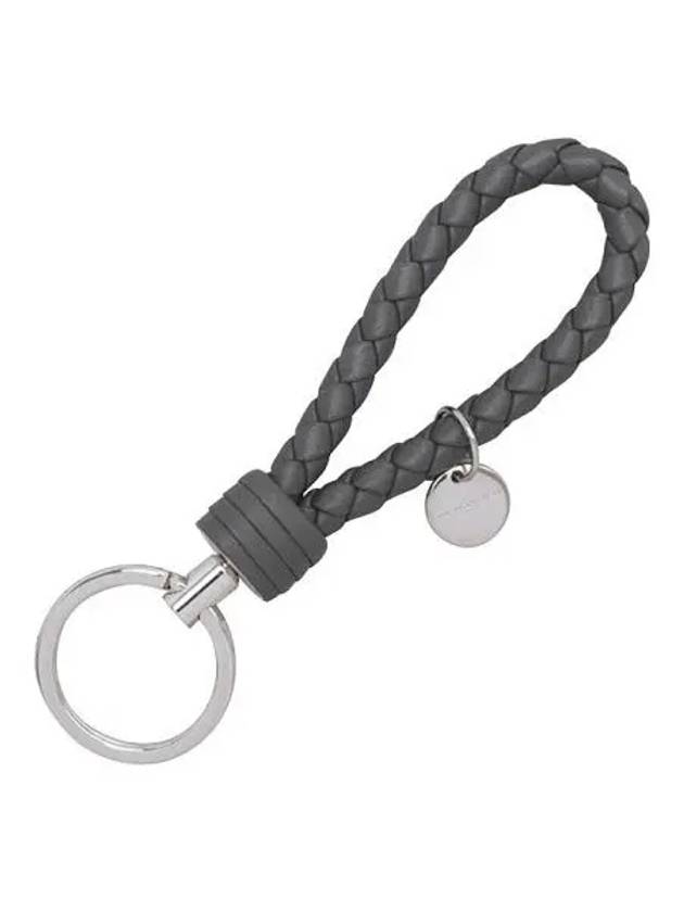 Intrecciato Leather Key Holder Grey - BOTTEGA VENETA - BALAAN 2