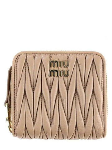 MIU 5ML522 2FPP CAMMEO Women s Half Wallet Beige 271713 - MIU MIU - BALAAN 1