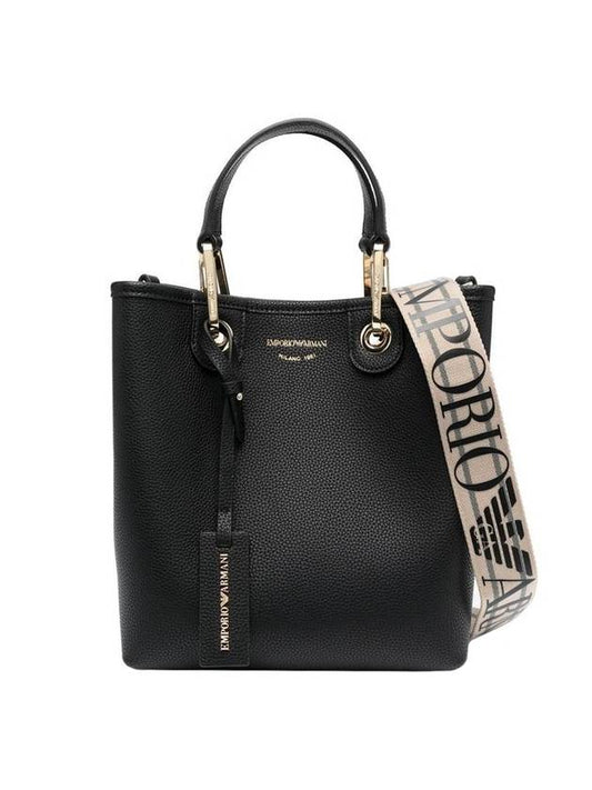 Women's Logo Tote Bag Black - EMPORIO ARMANI - BALAAN 1