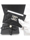 Wallet Card Holder Caviar Black Gold AP4334 - CHANEL - BALAAN 1