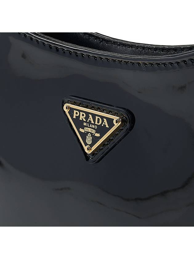 Cleo Patent Leather Shoulder Bag Black - PRADA - BALAAN 8